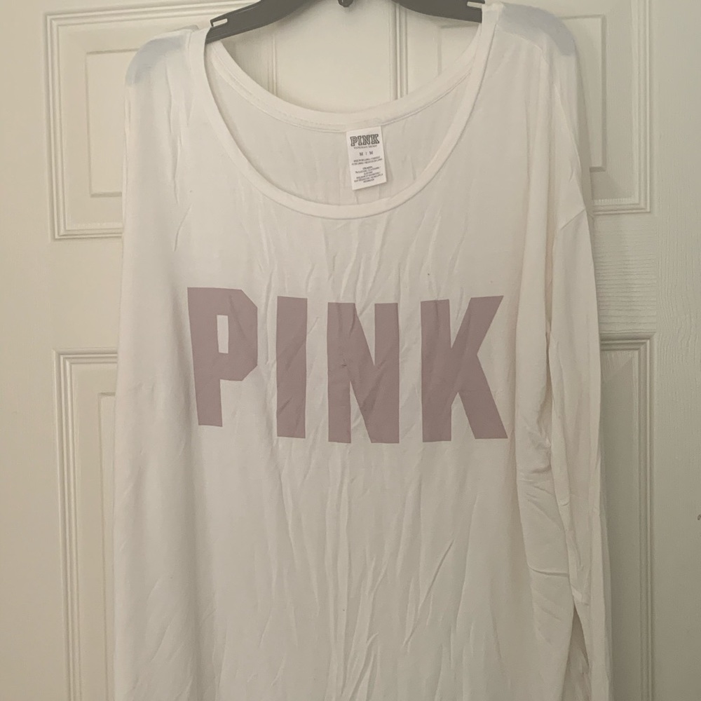 NWOT VS Pink Long Sleeve Shirt Size Med